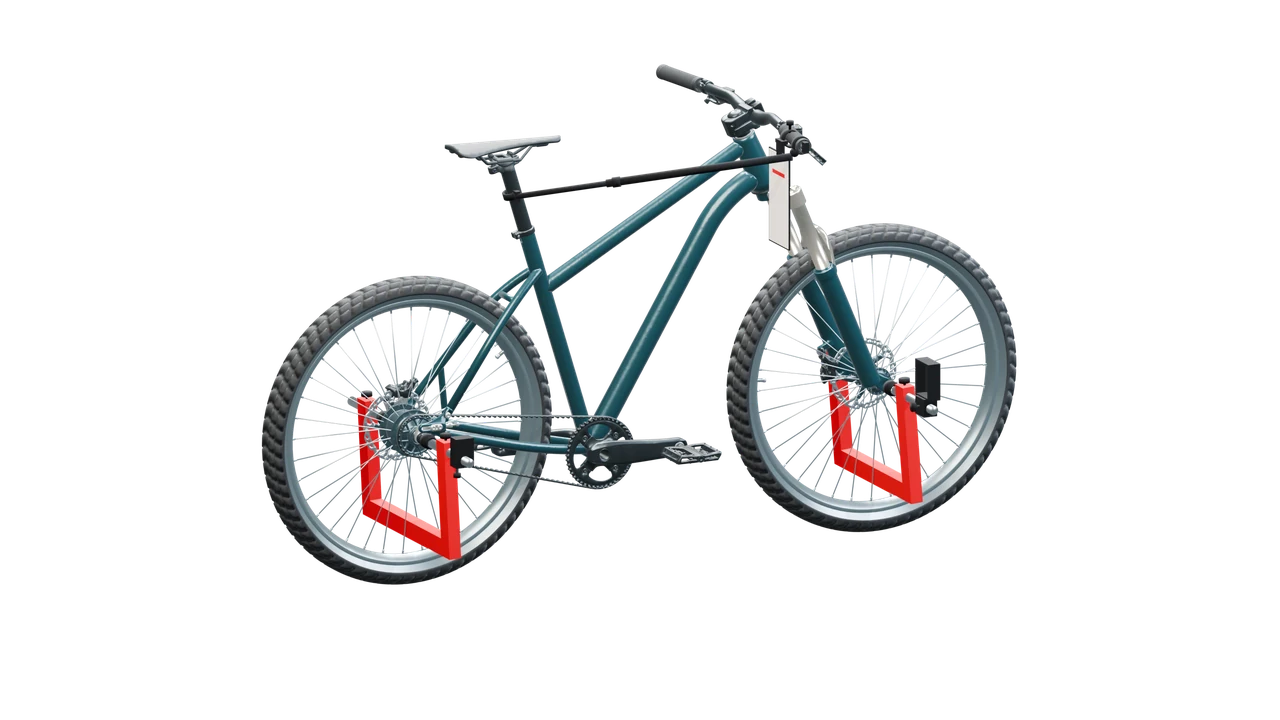 Fahrrad mit montiertem Fahrfix-Messsystem